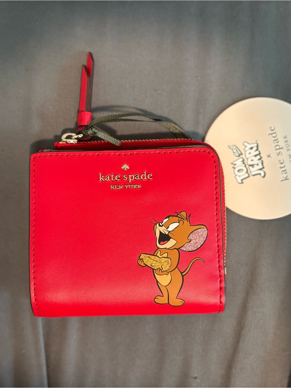 NWT Kate Spade red Tom & Jerry Jerry Wallet-limited edition